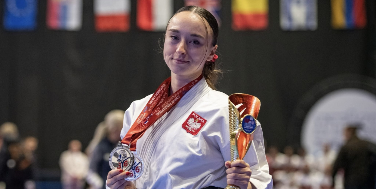 Wiktoria Nowak zdobyła dwa złote medale w mistrzostwach Europy w karate tradycyjnym.