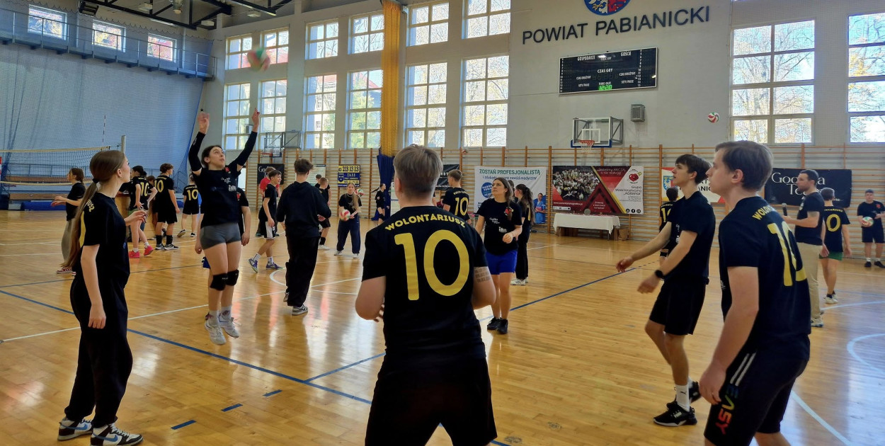 Turniej Piłki Siatkowej dla Wolontariuszy o Puchar Starosty Pabianickiego/ foto: Powiat Pabianicki