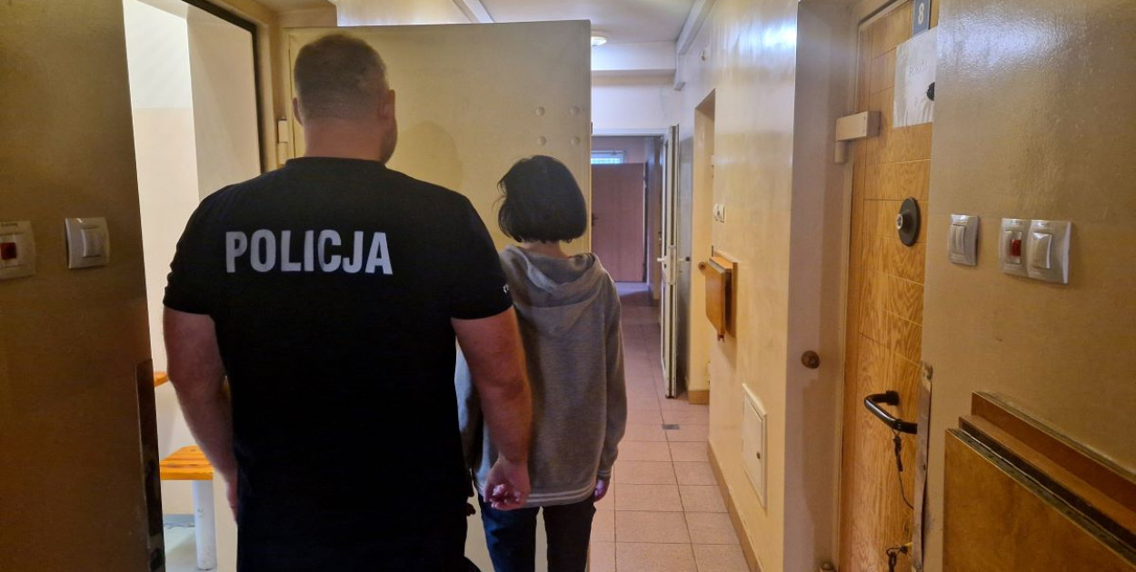 46-latka przyłapana na kradzieży w sklepie/foto:KPP w Pabianicach