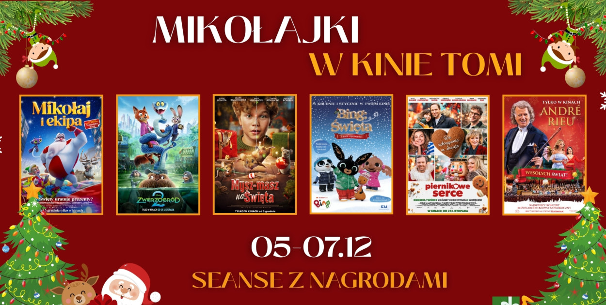 Mikołajki w Kinie TOMI – świąteczne seanse i nagrody