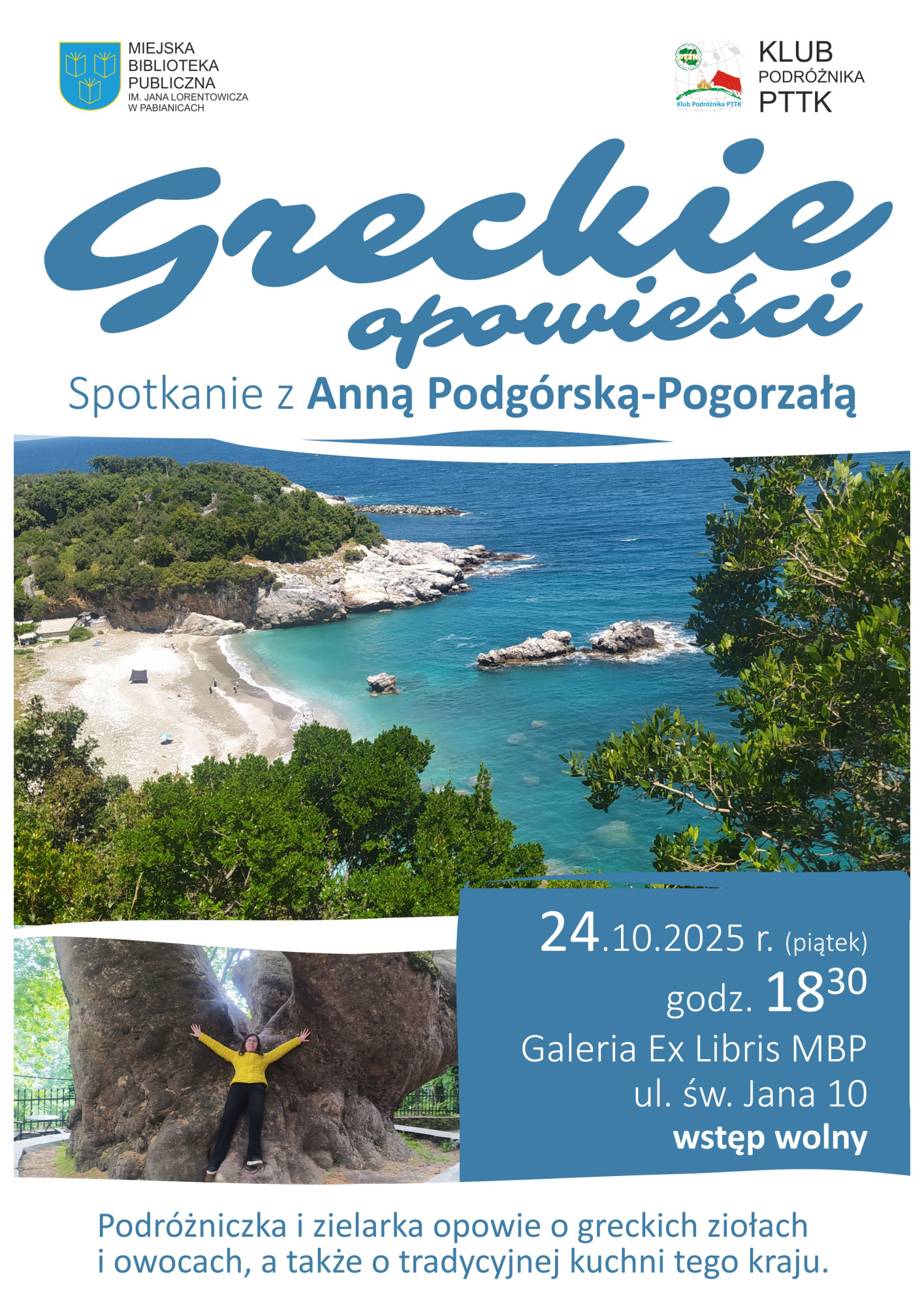 Podróż do Grecji: darmowe spotkanie z podróżniczką i zielarką w Pabianicach